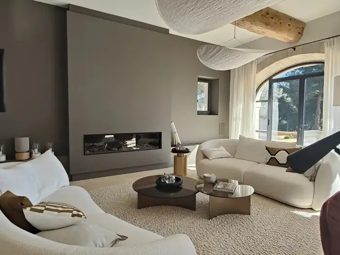 Le salon & sa cheminée